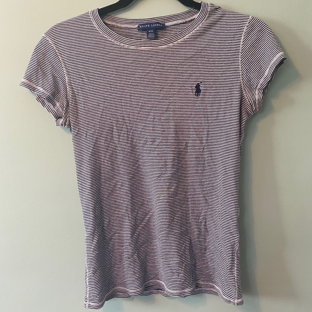 Navy & White Polo Tee